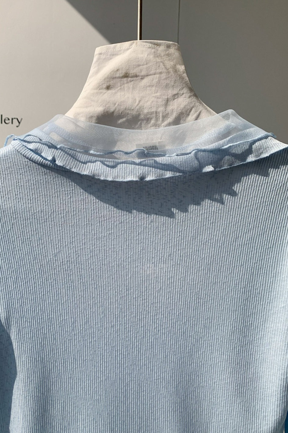 LAYERED SHEER COLLAR TOP–COLORS 2310