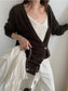 LOOSE ASYM V-CARDIGAN 2464