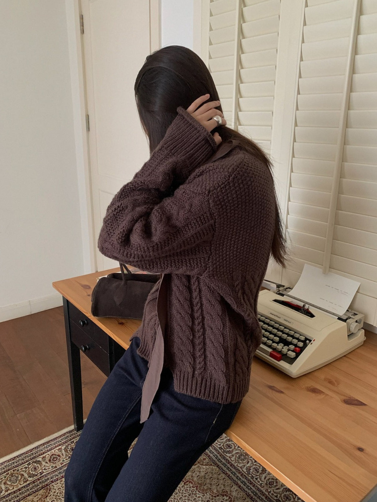 LAYERED LIKE CABLE KNIT 2500