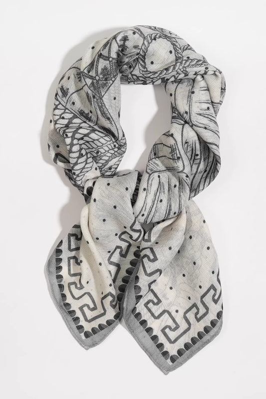 ヴィンテージライクプリントスカーフ 2277