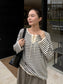 LACE-UP STRIPE KNIT 2489