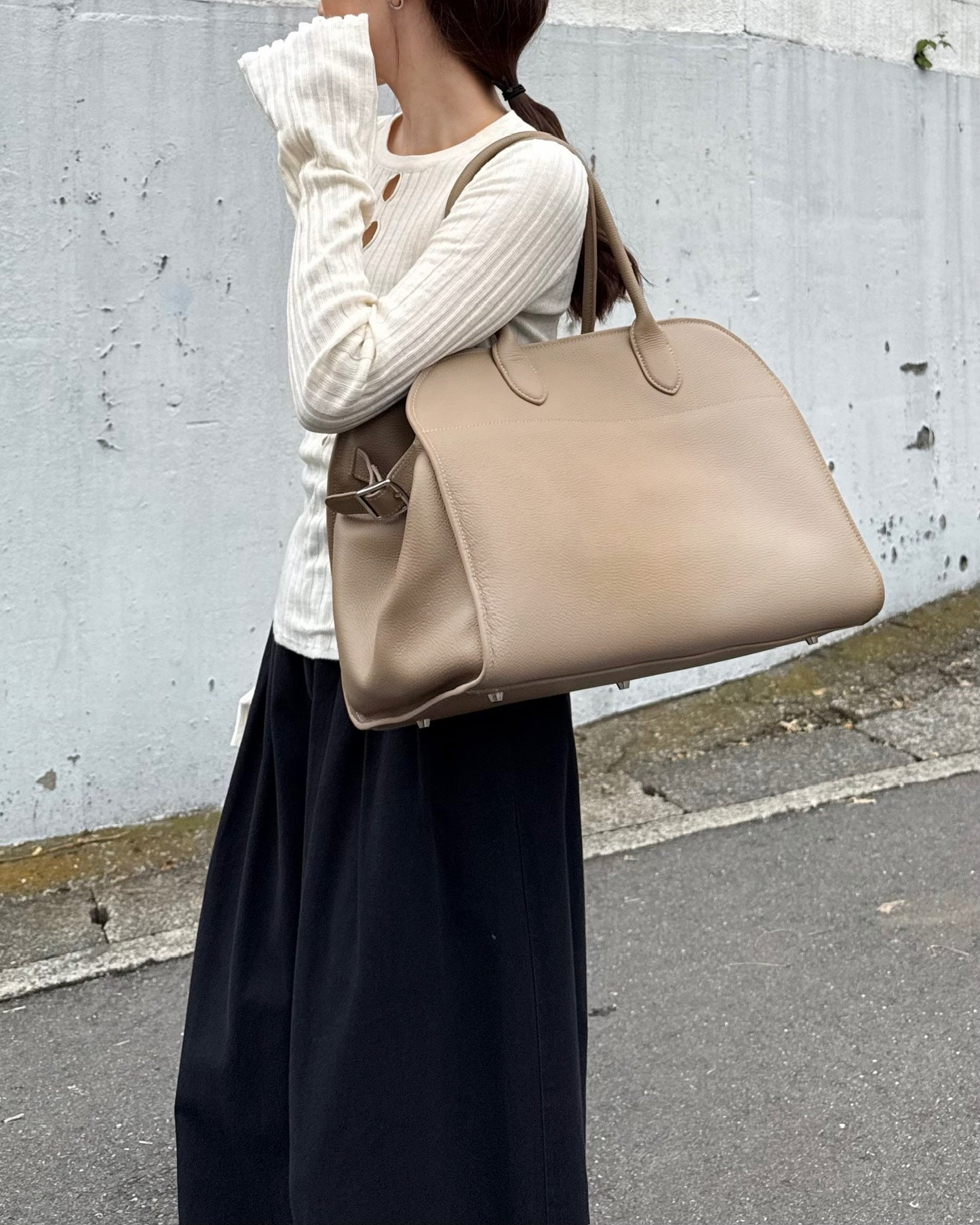 【予約商品】ベルトボストンバッグ(ラージ) 1425 ※12月中旬順次発送(Blackのみ)