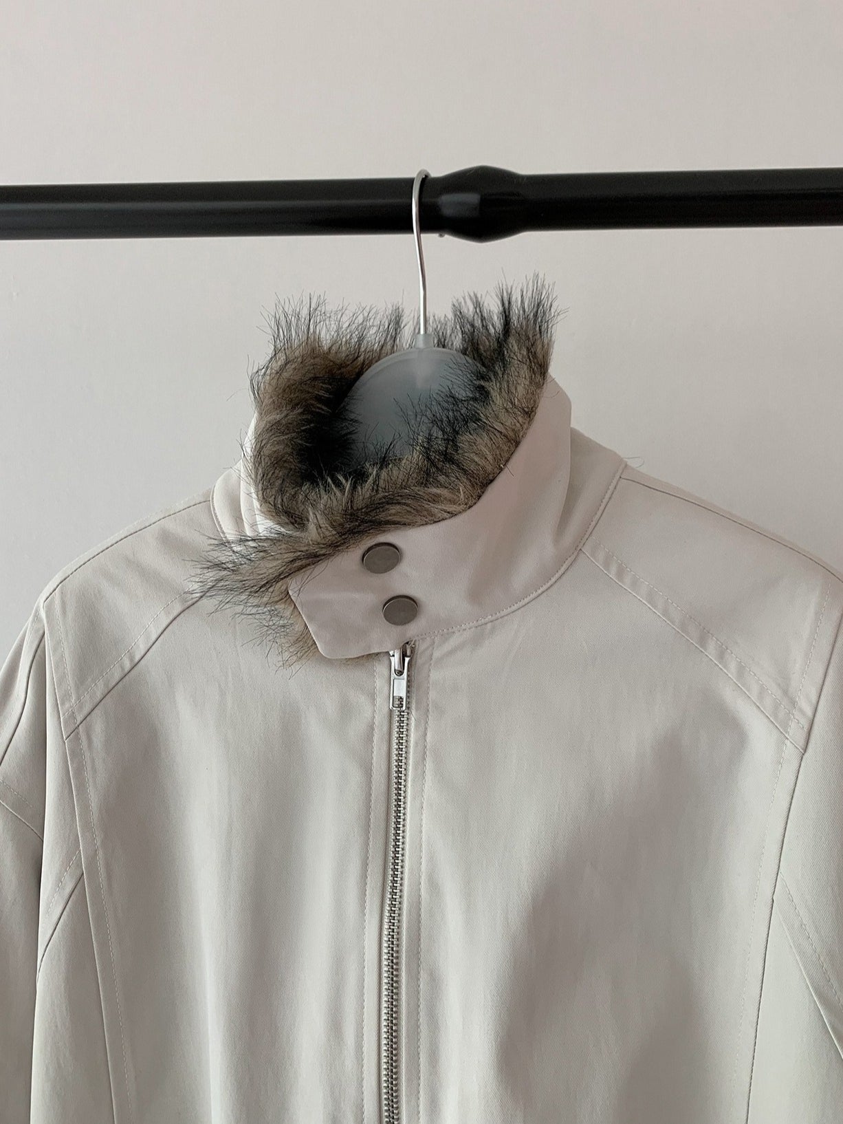 FUR COLLAR ZIP JACKET 2503