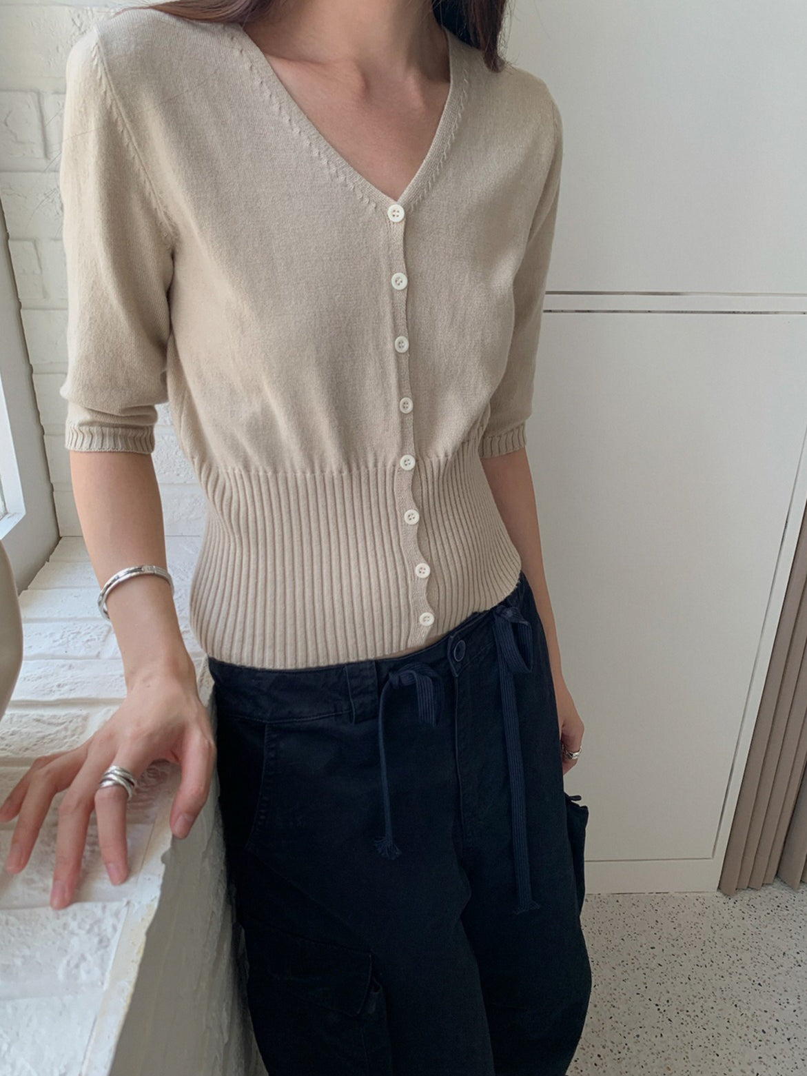 HIGH-WAIST CARDIGAN 2455