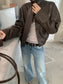 VEGAN LEATHER COCOON JACKET 2459