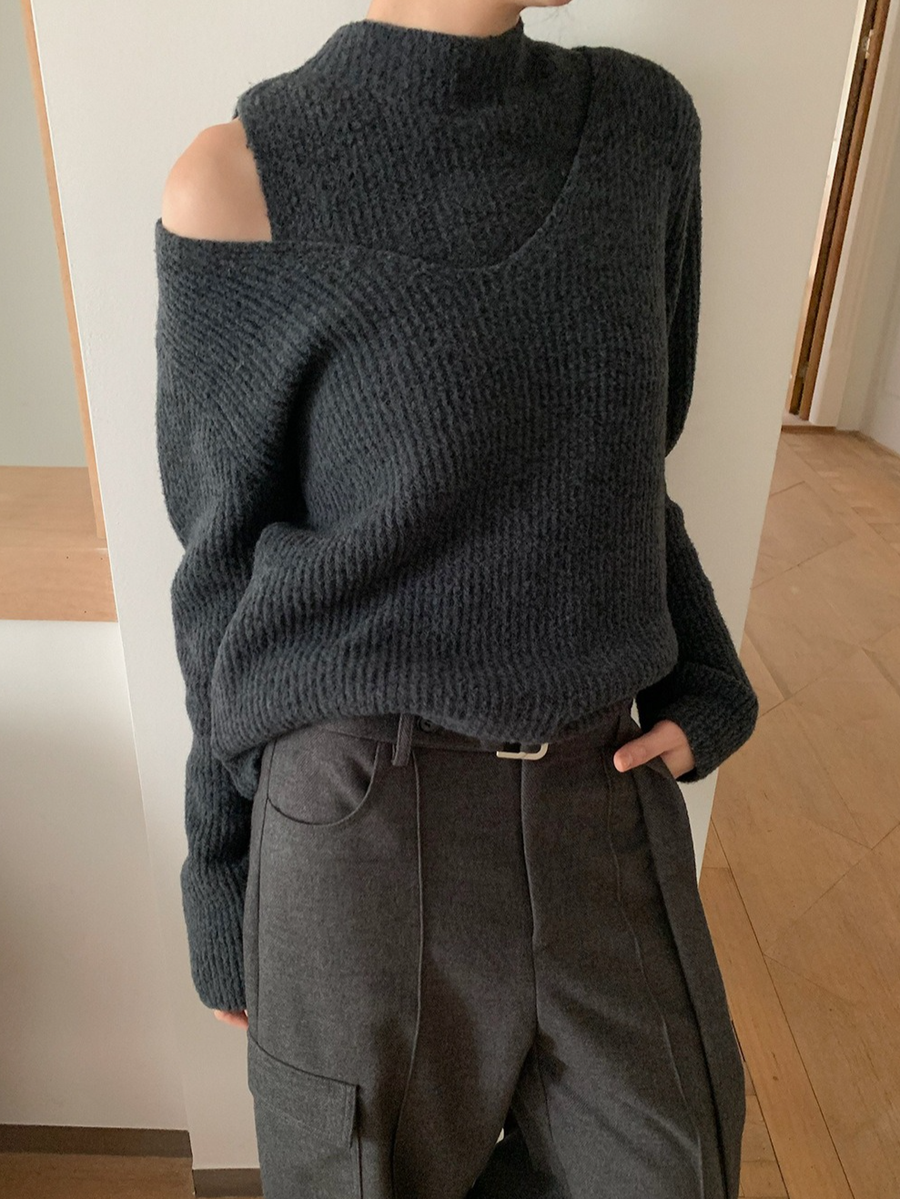 レイヤードプチハイネックニット 2210