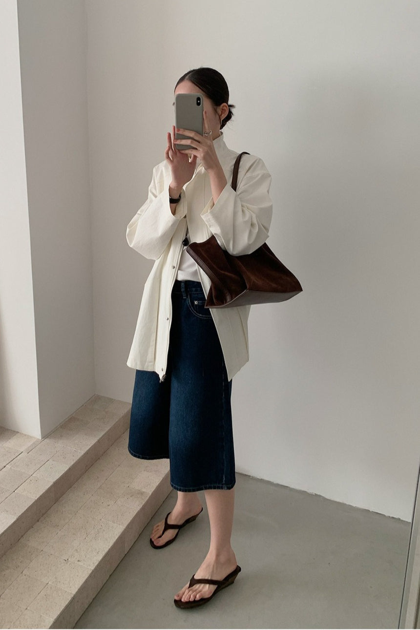 OVERSIZED STAND COLLAR JACKET 2321