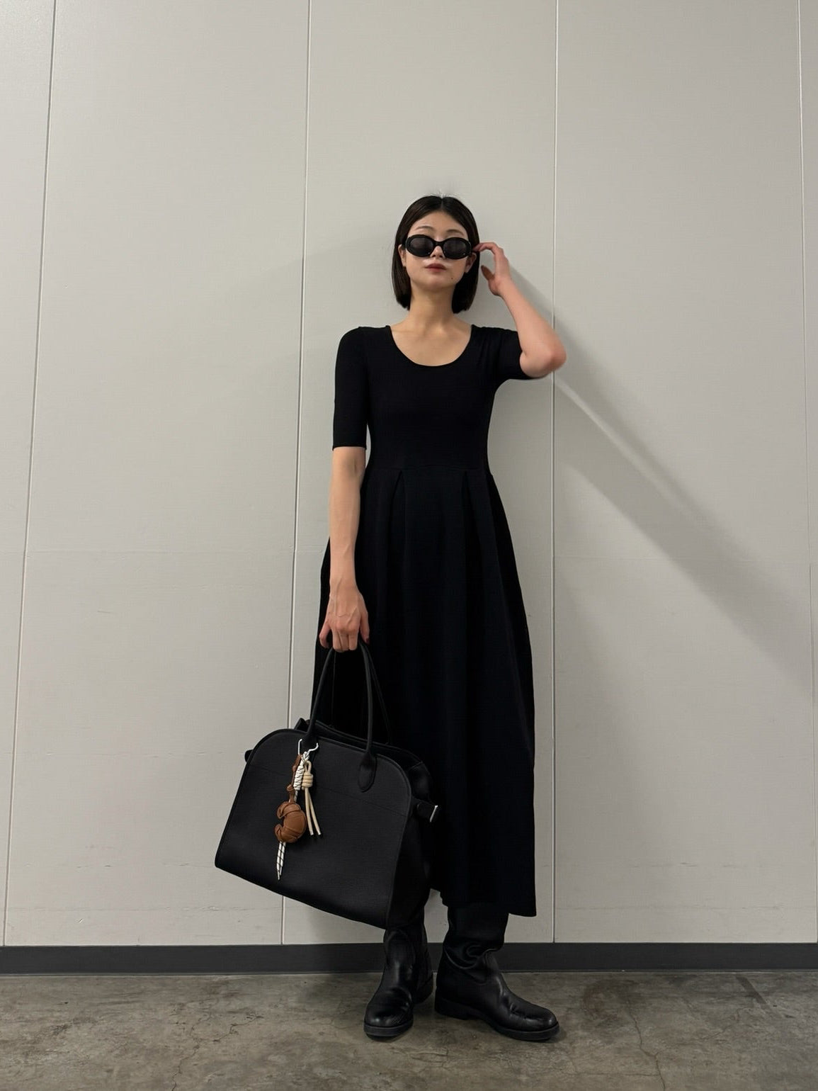 【予約商品】ベルトボストンバッグ(ラージ) 1425 ※12月中旬順次発送(Blackのみ)