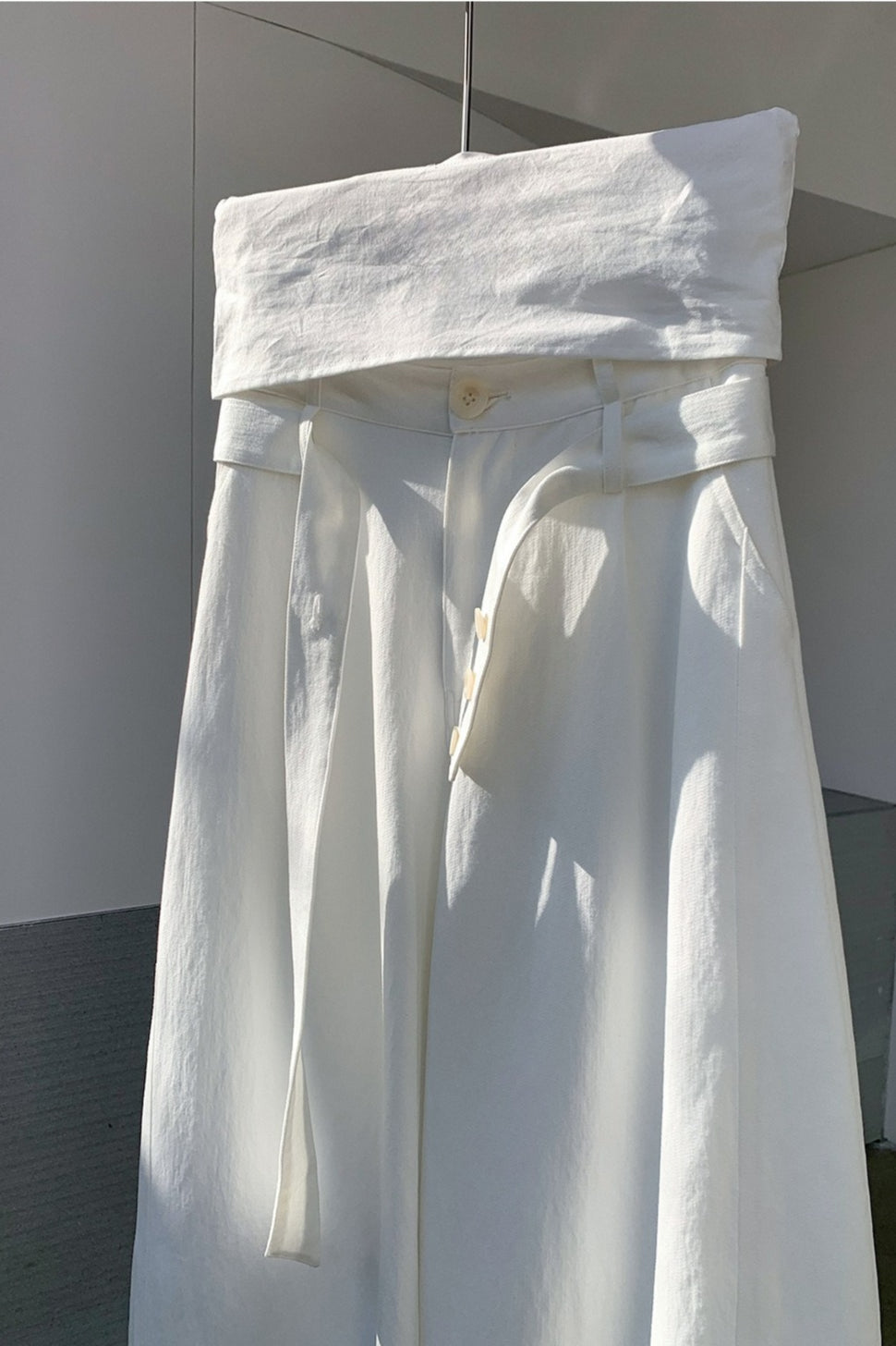 DOUBLE BELT WIDE PANTS 2304