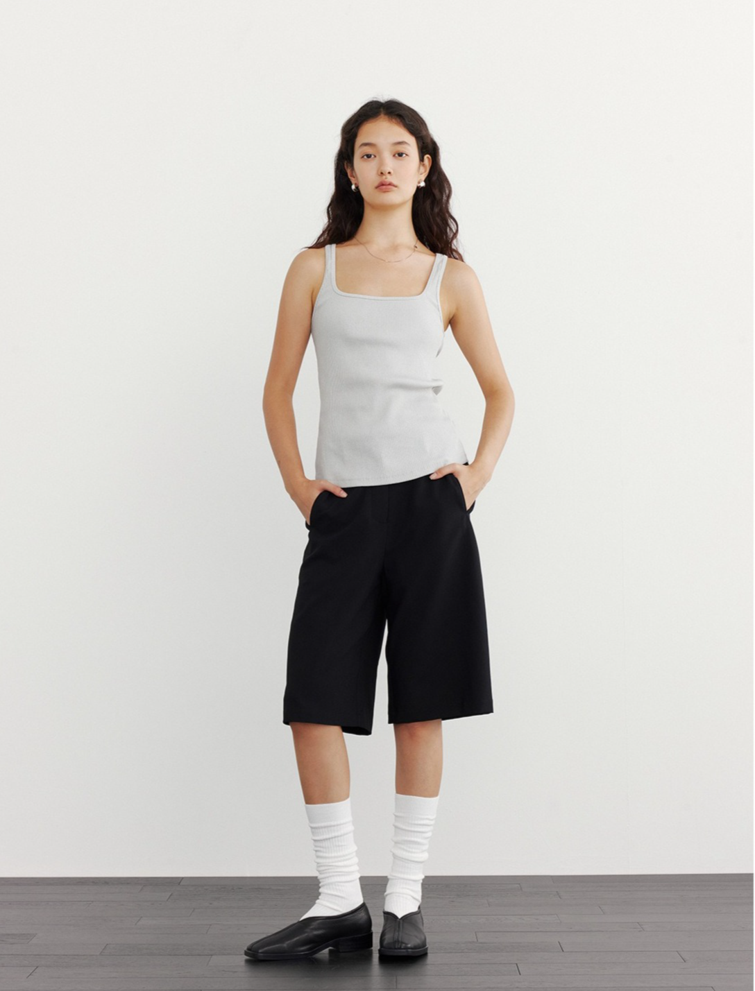 FLAT FRONT HALF PANTS 2118