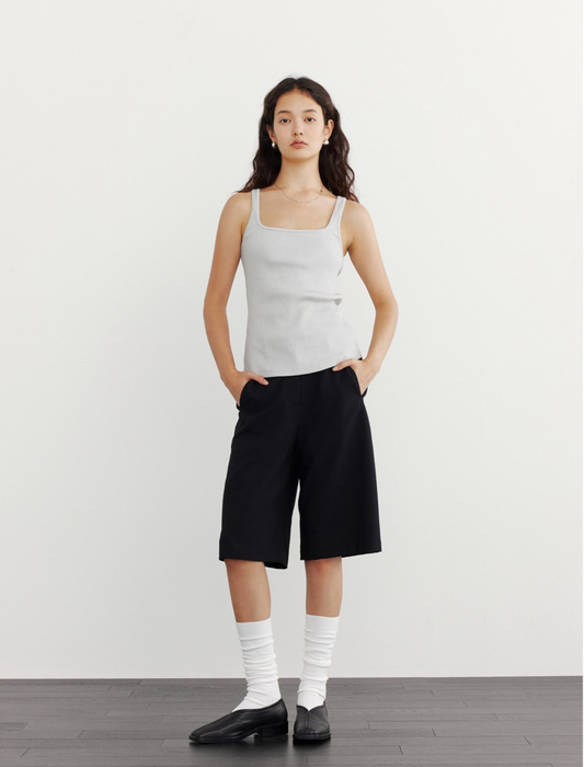 FLAT FRONT HALF PANTS 2118