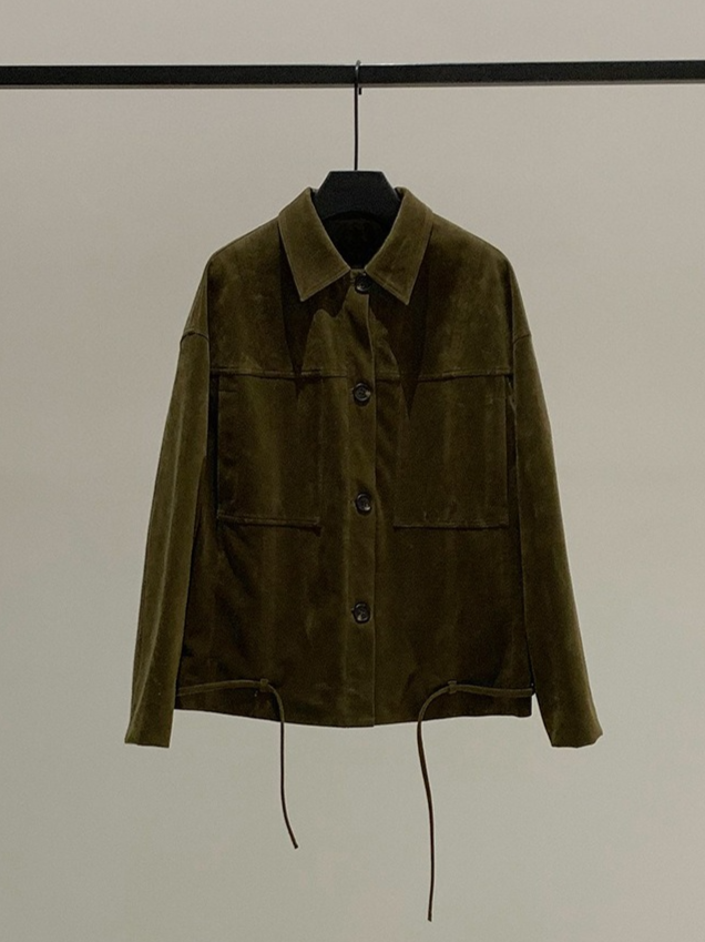 SUEDE HEM LOOP TIE JACKET 2132