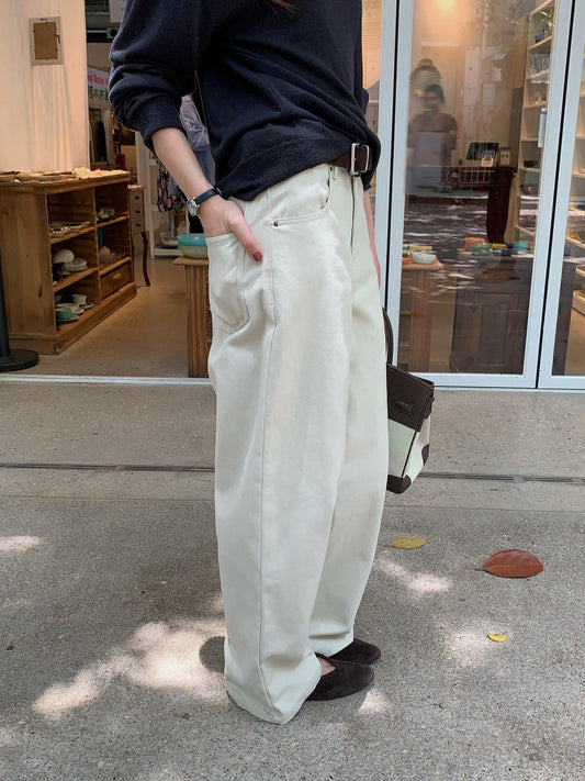 HIGH-WAIST STRAIGHT PANTS 2456