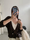 LOOSE ASYM V-CARDIGAN 2464