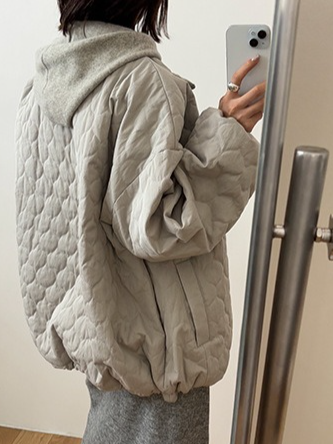 キルティングハイネックブルゾン 2192