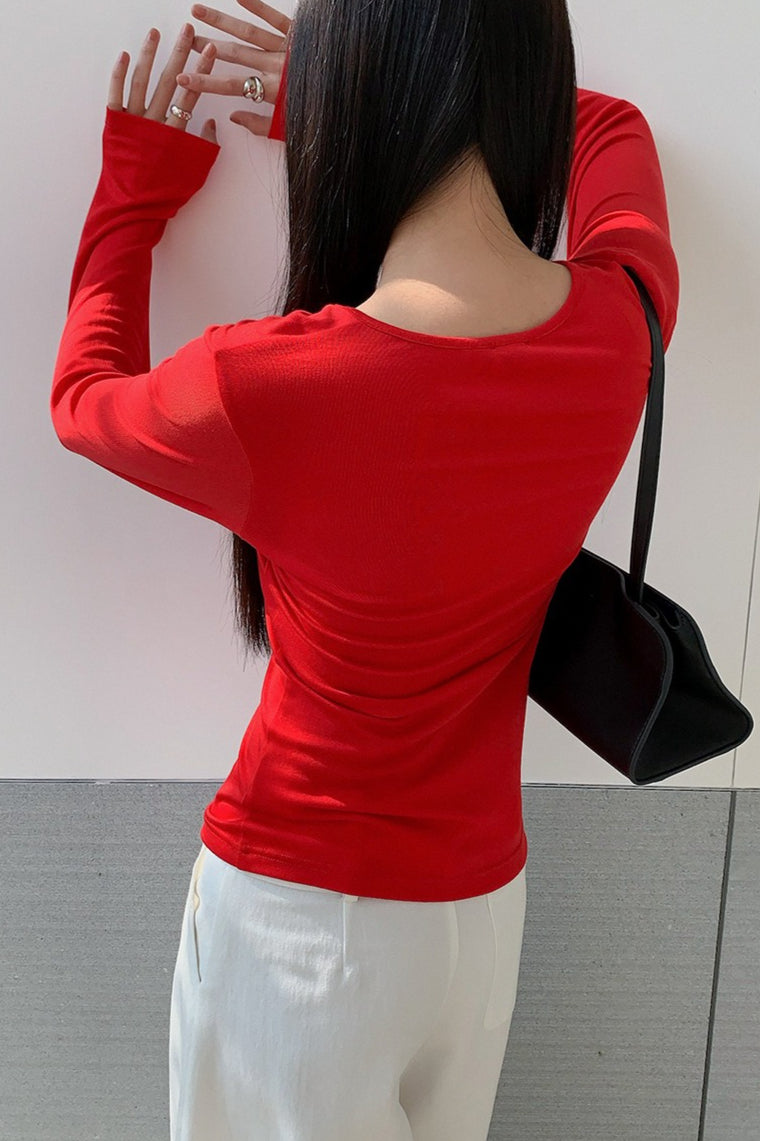 BUTTON HENLEY TOP 2314