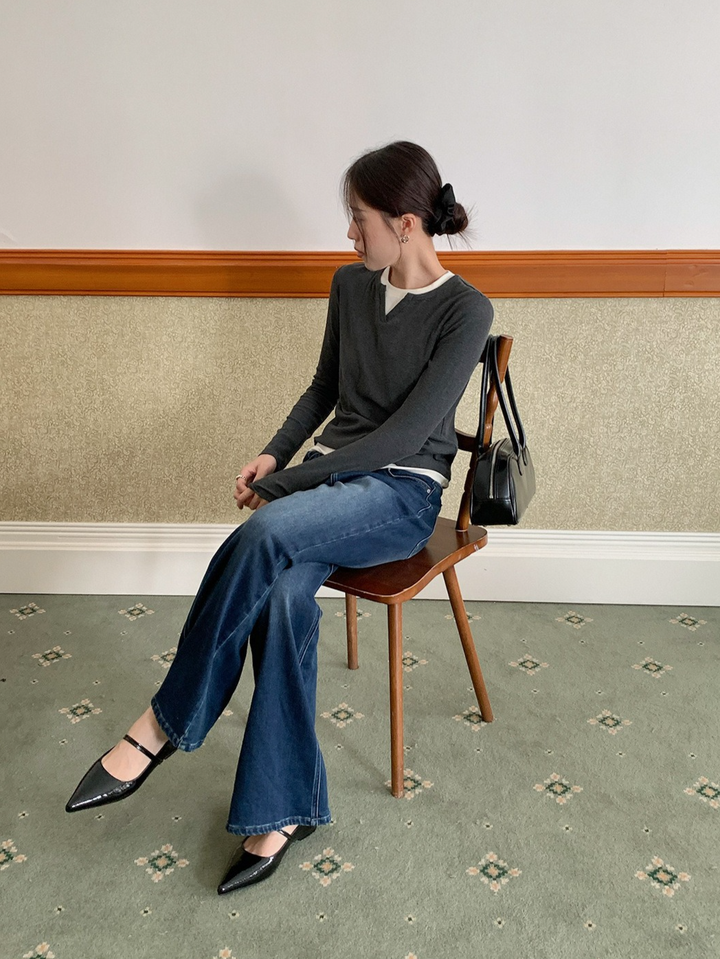 フェイクツーピーススキッパーTシャツ 2199