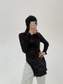 SHEER KNIT LONG TOP 2120