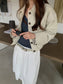 VEGAN LEATHER COCOON JACKET 2459