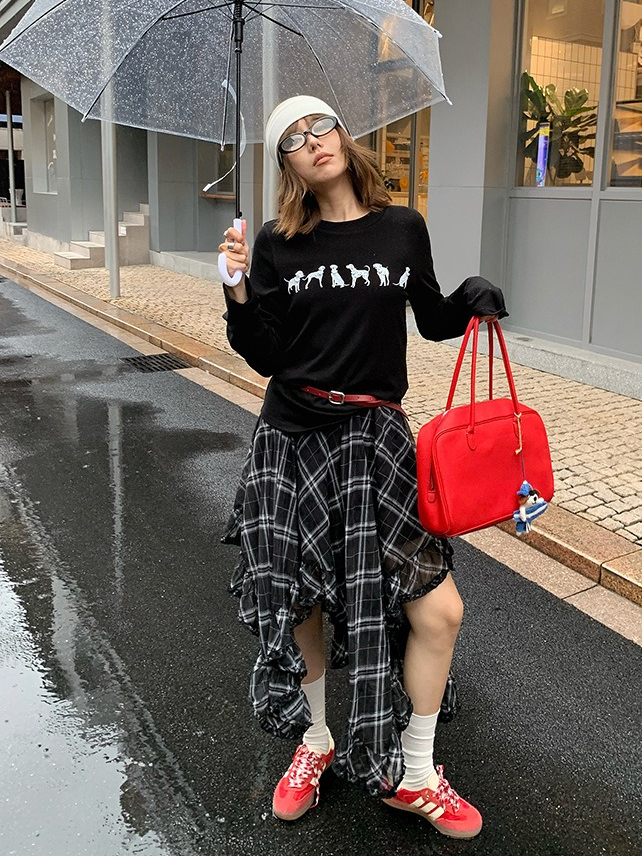 ドッグプリントロングTシャツ 2172