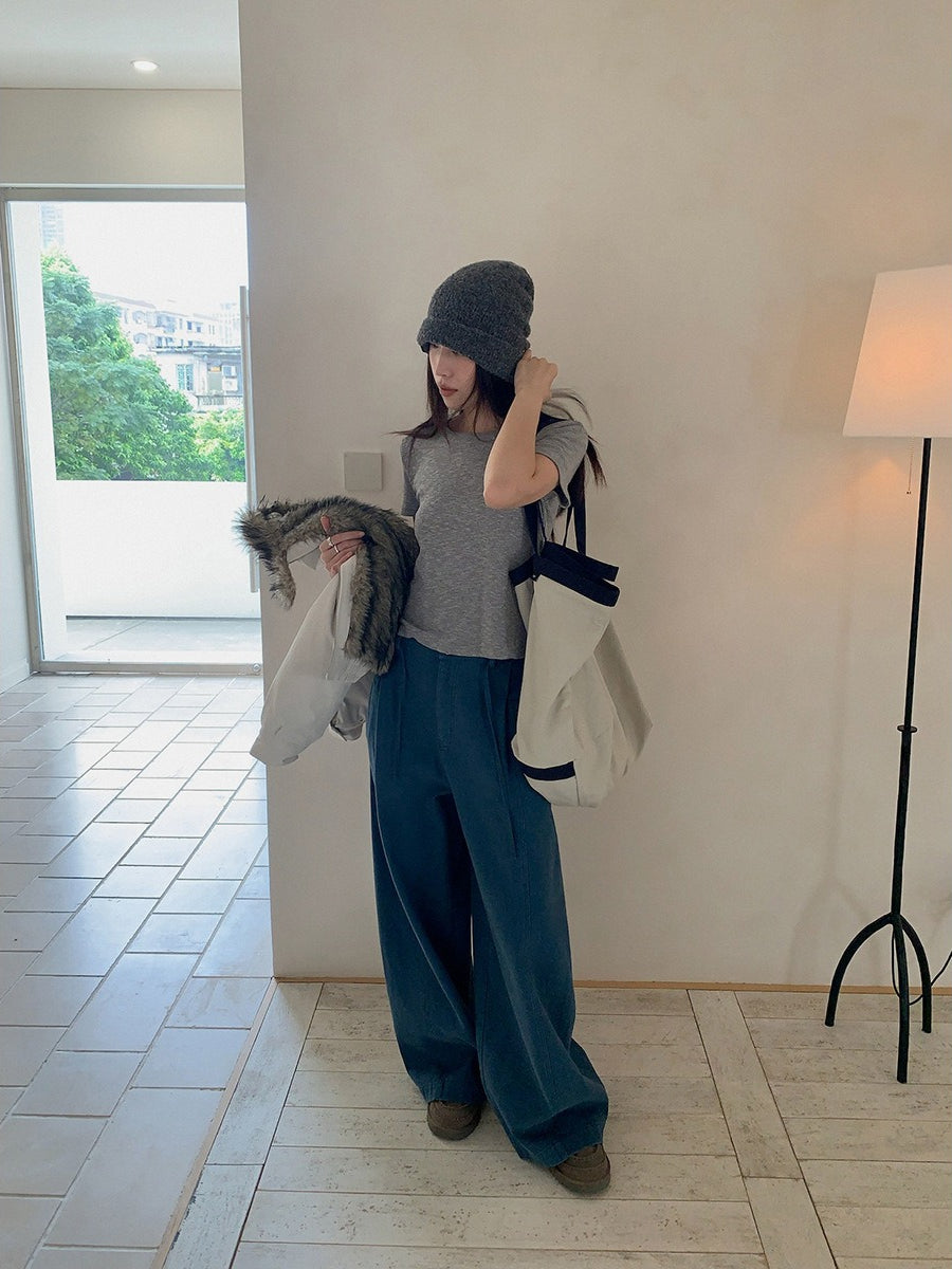 CORD BELT COCOON PANTS 2502