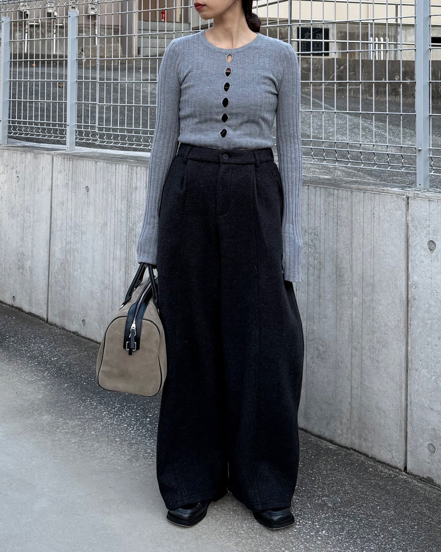 STRAIGHT WIDE PANTS 2222