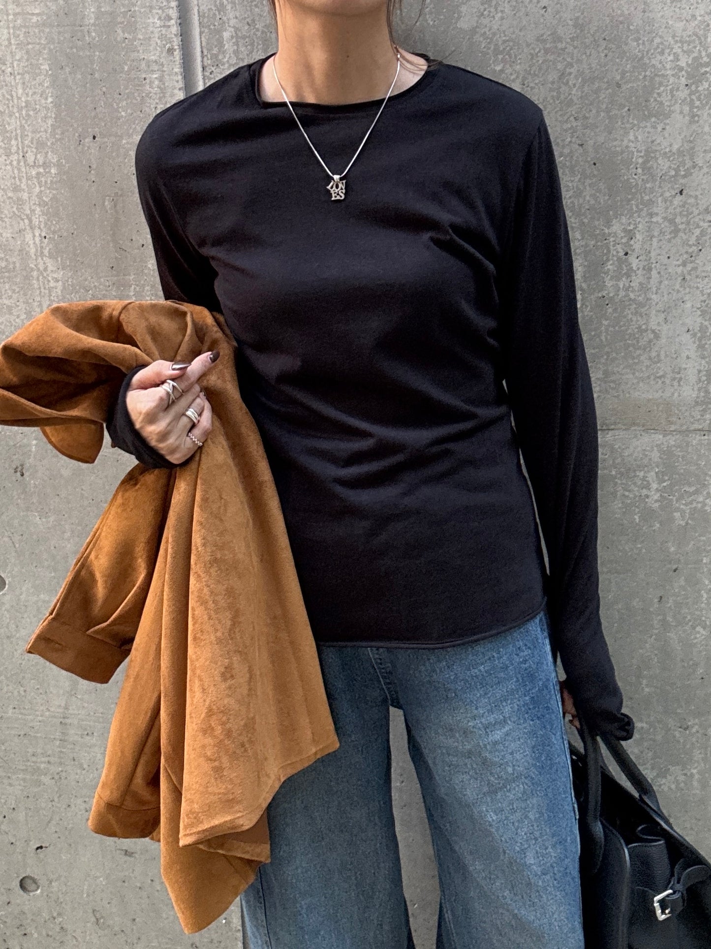 DOUBLE NUANCE NECK TOPS × chiiica03