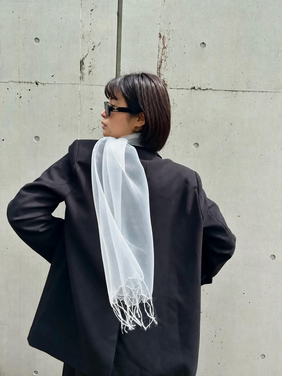 SHEER LONG SCARF 2498