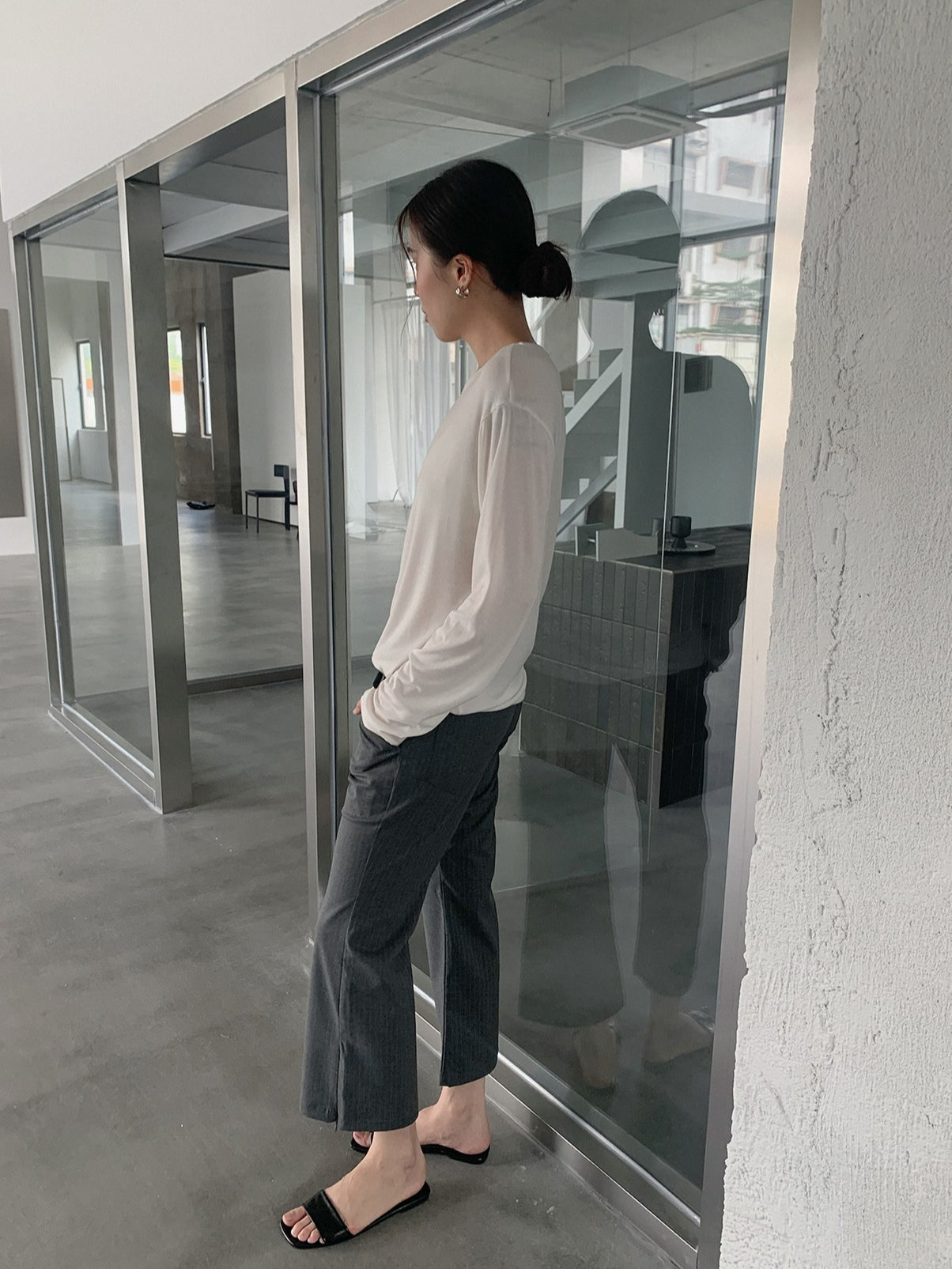 STRIPE CHIC FLARE PANTS 2448
