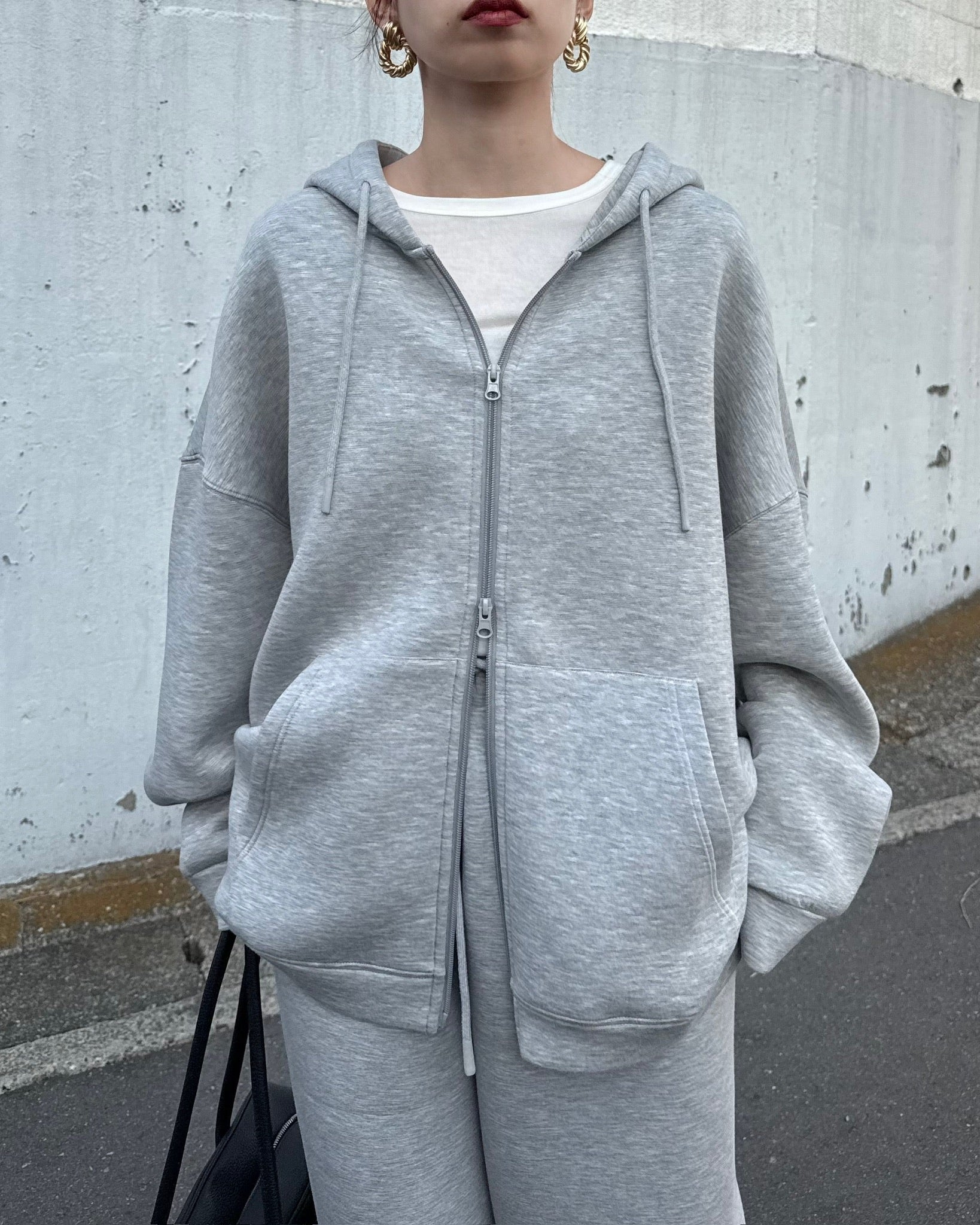 【完売品】rimir スウェットプルオーバー　グレー Lajour｜裏起毛 レイヤード風スウェットプルオーバー | Rakuten