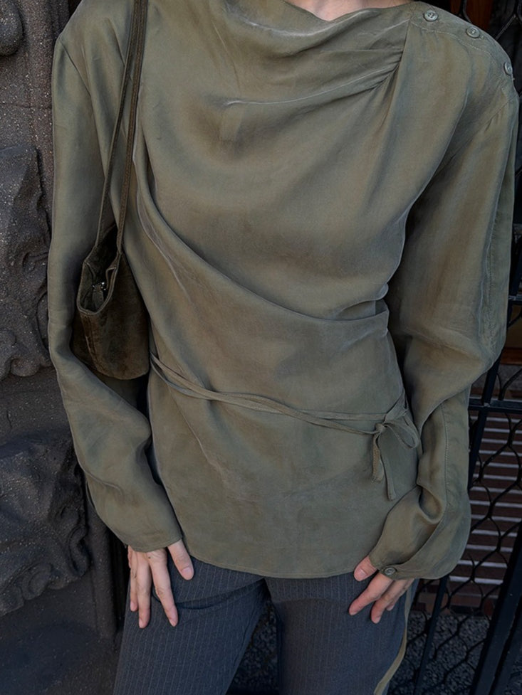 NUANCE DRAPE BLOUSE 2473