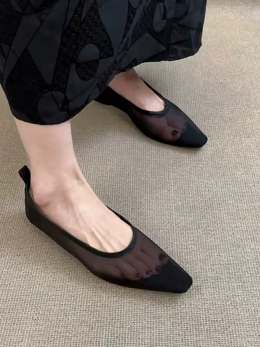 SHEER MESH FLAT SHOES 2375