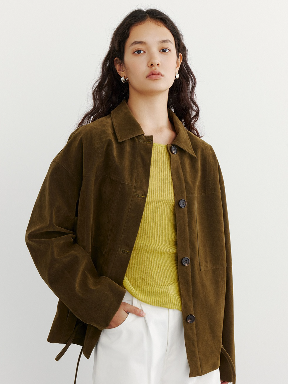 SUEDE HEM LOOP TIE JACKET 2132