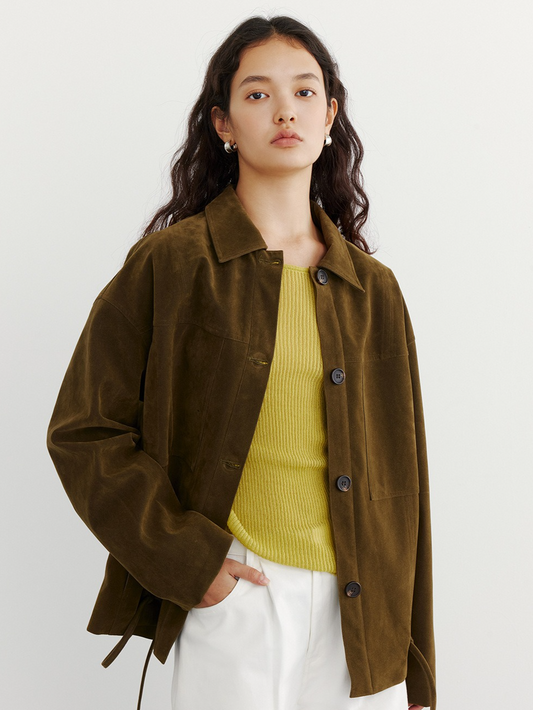 SUEDE HEM LOOP TIE JACKET 2132