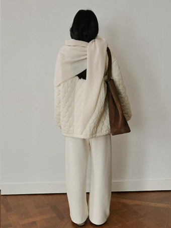 キルティングハイネックブルゾン 2192