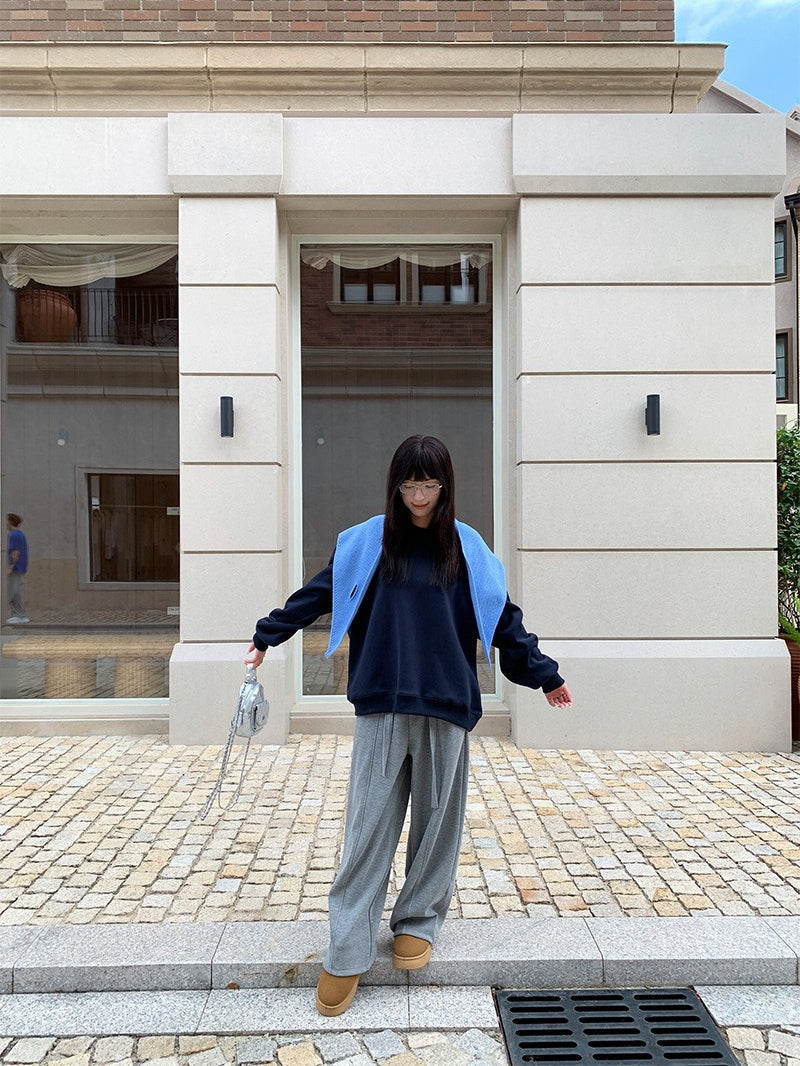 SCARF ACCENT SWEAT 2481