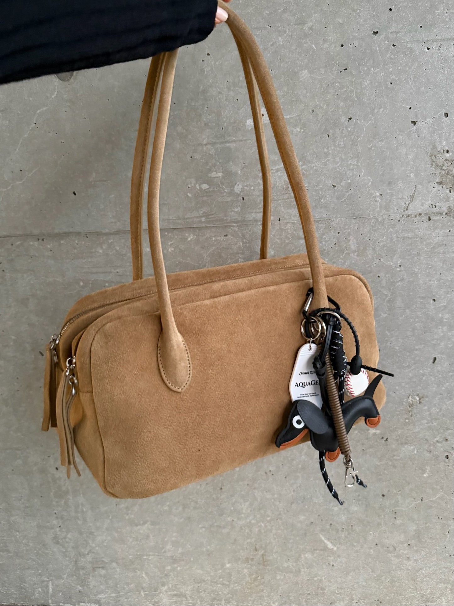 SUEDE WIDE BOSTON BAG 2495