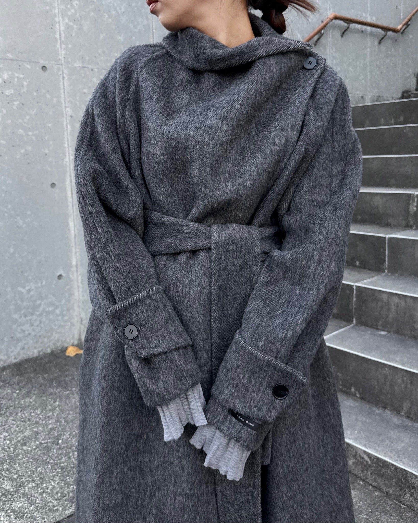 ウールスタンドカラーロングコート 2232 – gypsophila