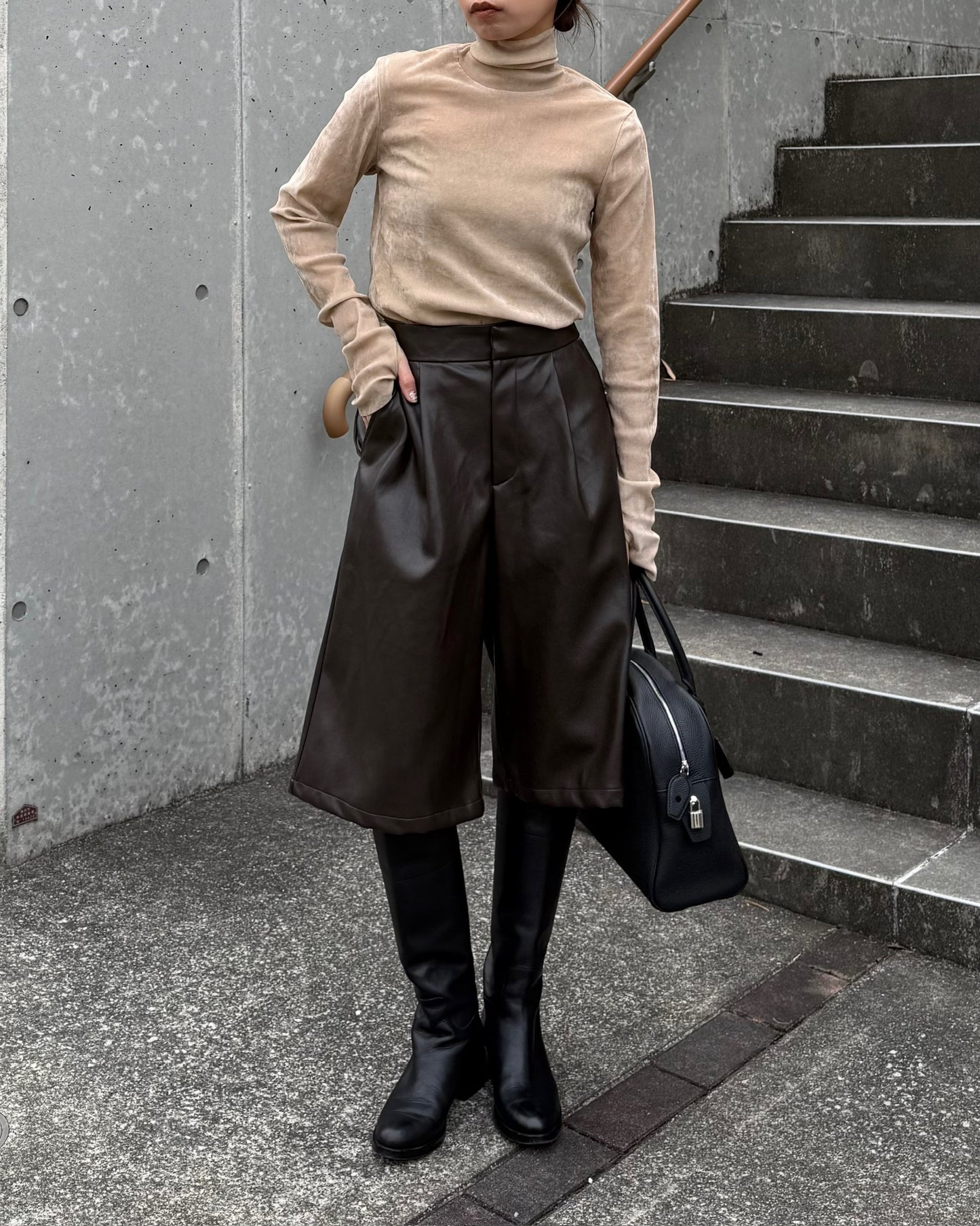 FLOCKED SHEER TURTLENECK 2224