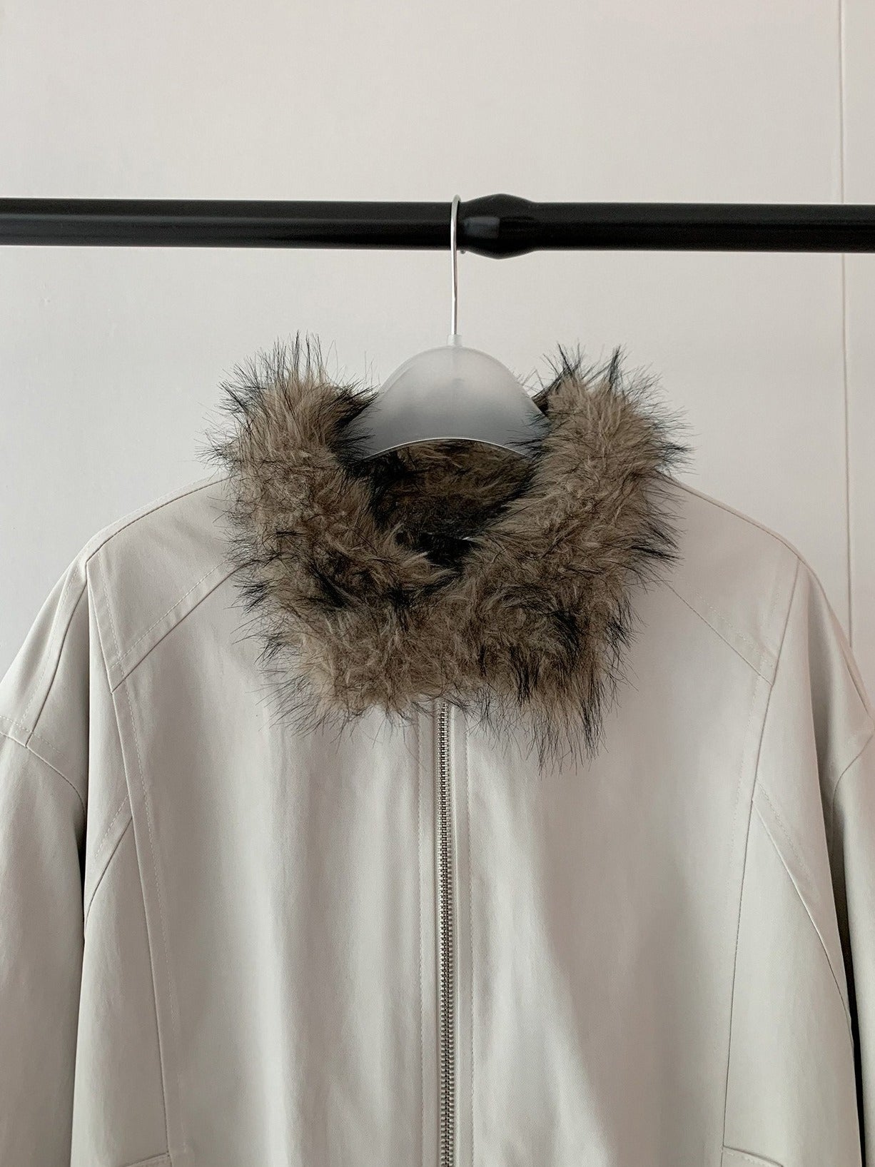 FUR COLLAR ZIP JACKET 2503