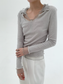 LAYERED SHEER COLLAR TOP 2124