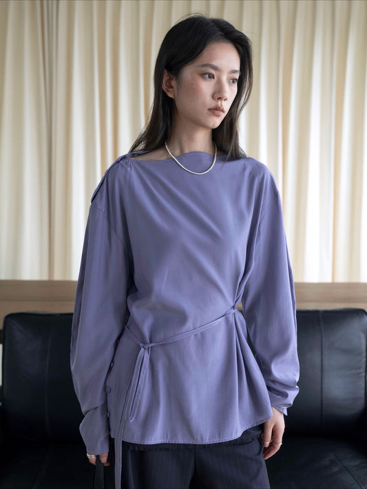 ONE-SHOULDER SLIT BLOUSE 2426