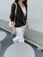 MOHAIR DEEP V-NECK KNIT 2465
