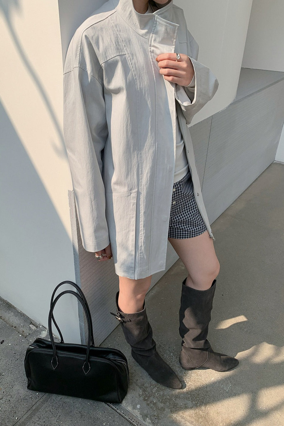 OVERSIZED STAND COLLAR JACKET 2321