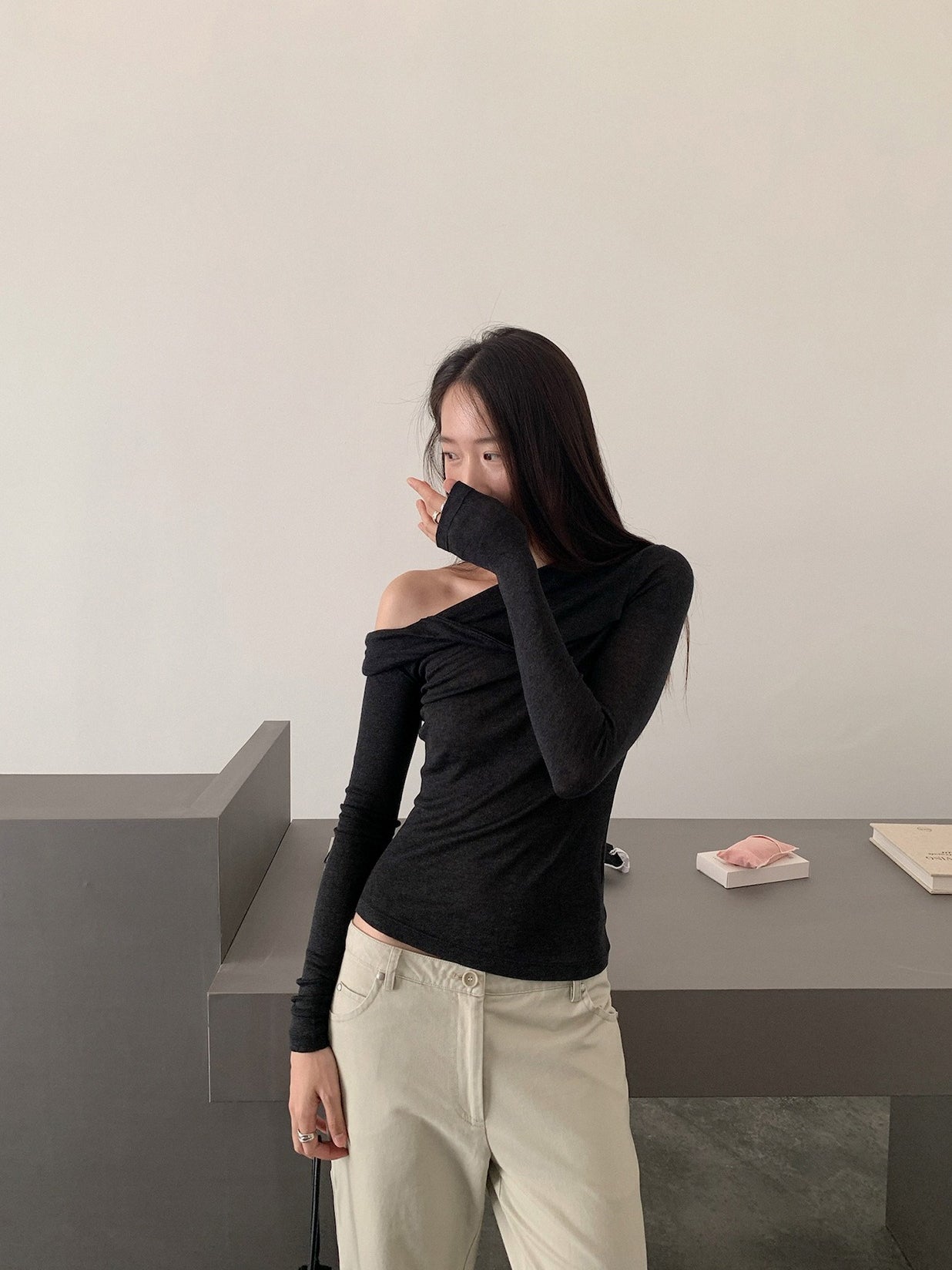 ONE-SHOULDER SHEER TOP 2467