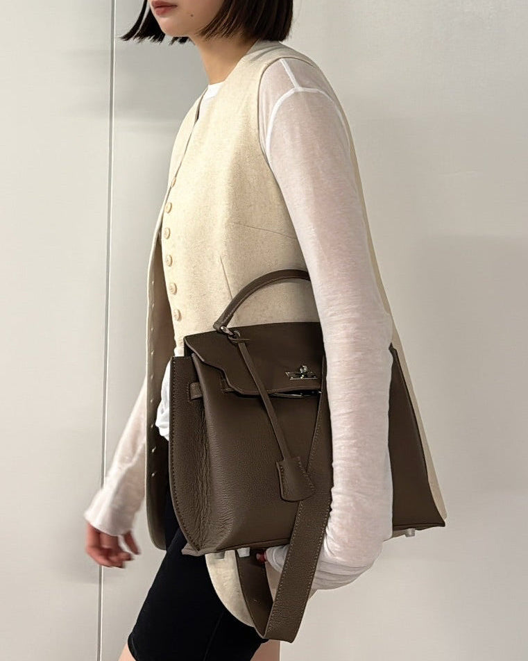 【予約商品】2WAYスクエアレザーバッグ 1911※12月中旬順次発送