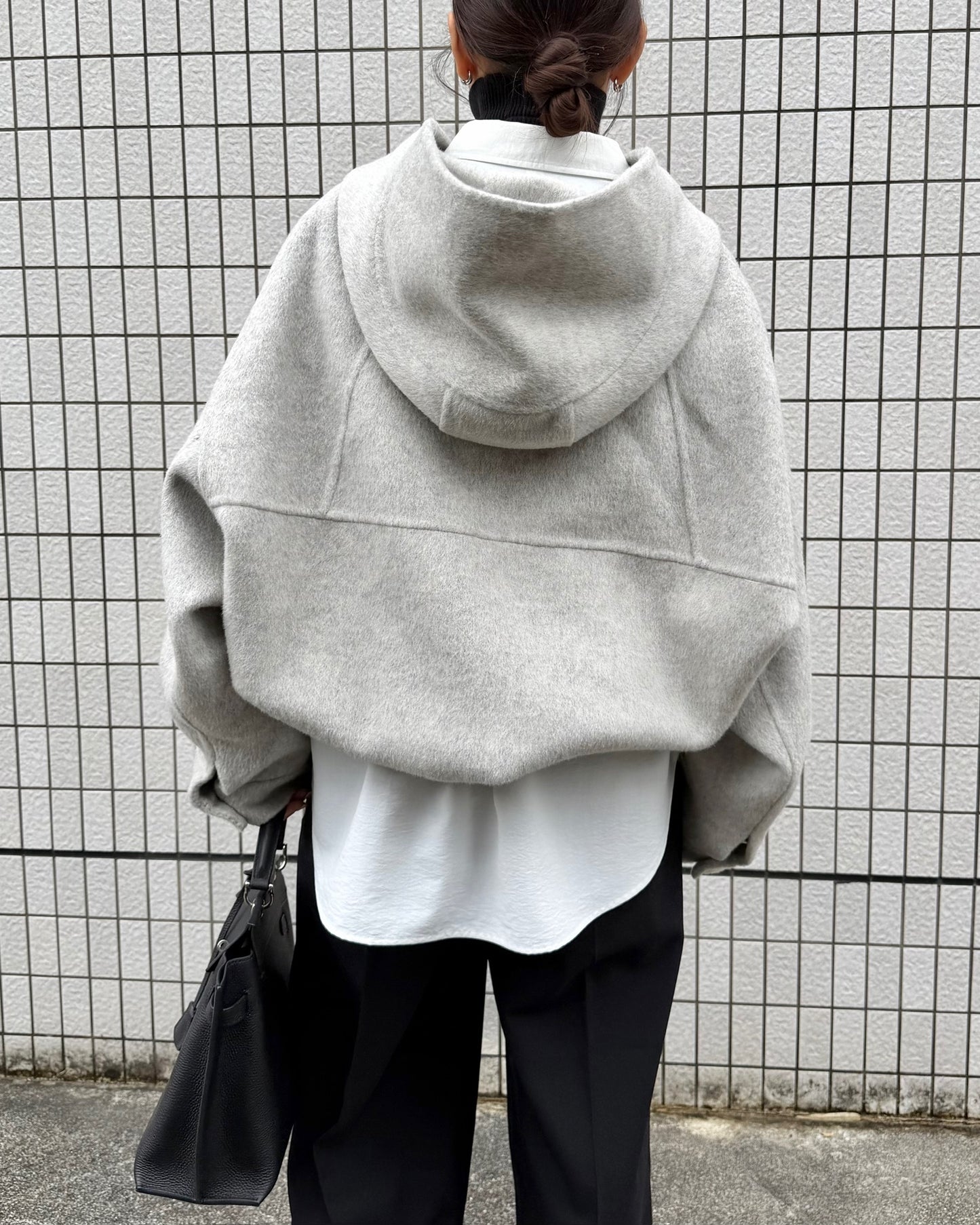 ボリュームウールパーカー2228