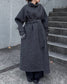 ウールスタンドカラーロングコート 2232
