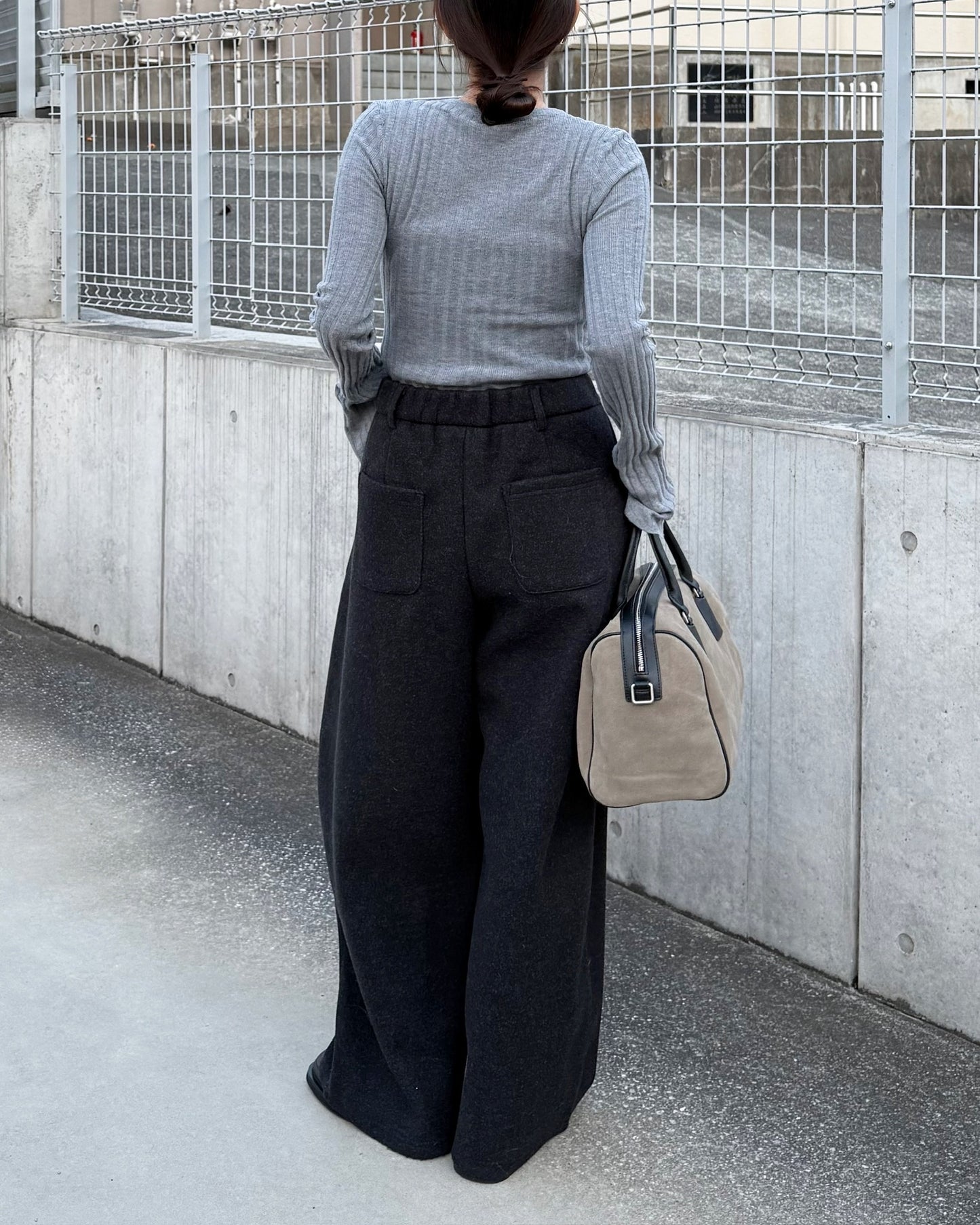 STRAIGHT WIDE PANTS 2222