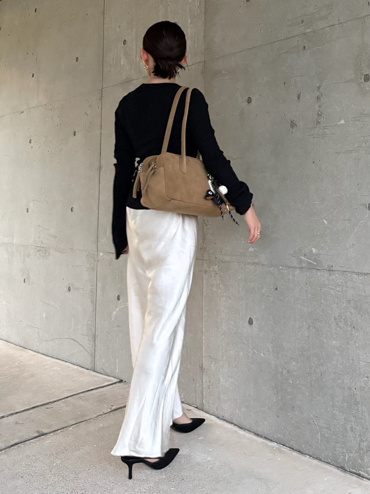 SUEDE WIDE BOSTON BAG 2495